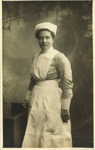 Portait of Florence Bartlett in WWI nurses uniform