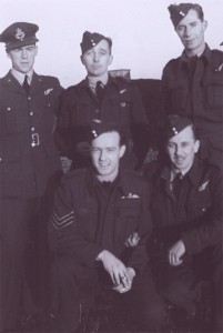 John Watt Lennox, kneeling on left with fellow RCAF servicemen.