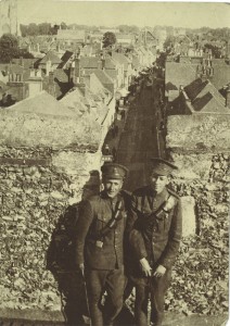 Gordon Stepler with an Officer on campaign in France or Belgium.