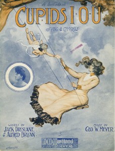 Cover illustration for "Cupid's I.O.U.", call number JAC000065.