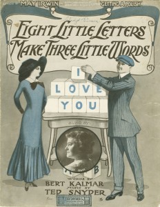 Cover illustration of "Eight Little Letters Make Three Little Words (I Love You)", call number JAC000385.