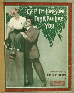 Cover illustration of "Gee! I'm lonesome for a pal like you", call number JAC000094.