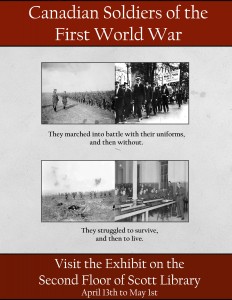 Advertisement for exhibit "Canadian Soldiers of the First World War